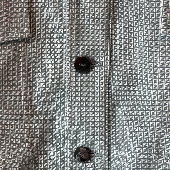 Fendi Signature Logo Shirt Jacket Gray - Picture 6 of 14